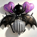 Gothic Halloween Balloon Set with Umbrellas and Spider Decorations