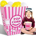 Pink Giant Popcorn Box Prop with 100 Balloons for Party Decorations - Variation of Pink / 102