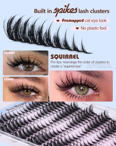 Manga Lash Clusters Spiky 06 - Anime Eyelash Clusters with Bottom Lashes