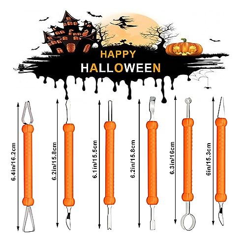Halloween Pumpkin Carving Kit with Stainless Steel Tools - Family DIY Decoration Set (10 Pieces)