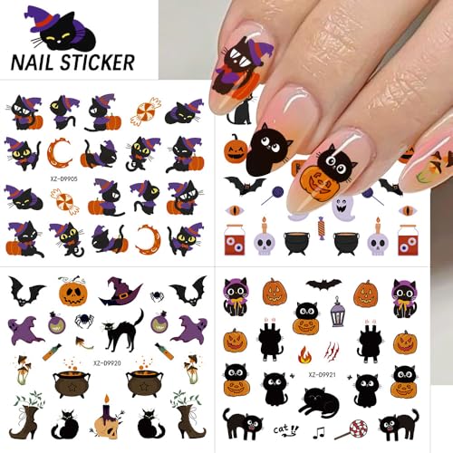 Halloween Nail Stickers Set - Ghost Spider Web Pumpkin Bat 30 Sheets - Variation of THIS listing: Halloween a