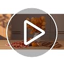 Fall Kitchen Tray with Pumpkin Decor - Orange Ceramic, 7-Piece Set