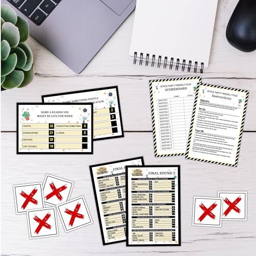 Office Feud Game - Team Building Trivia & Group Party Activity with Paper Clip Variation