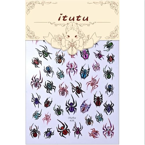 Halloween 5D Embossed Spider Nail Stickers Color 044 for Nail Art & Manicure