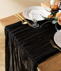 Black Cheesecloth Table Runner 10ft Gauze Boho Rustic Wedding Party Decor