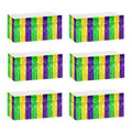 29.5x108 Inch Green Gold Purple Mardi Gras Foil Fringe Table Skirts - 6 Pack