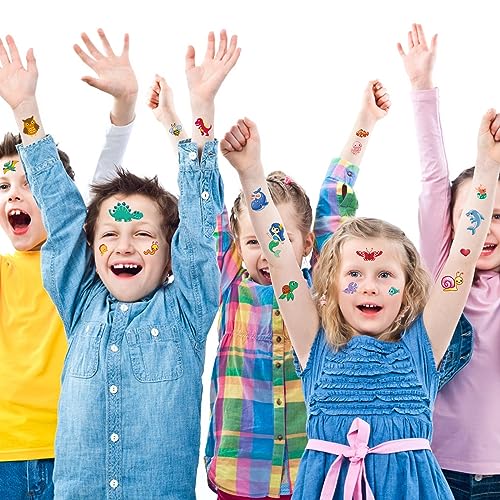 Kids Temporary Tattoos Set - Medium, 300+ Fun Mixed Designs for Boys & Girls