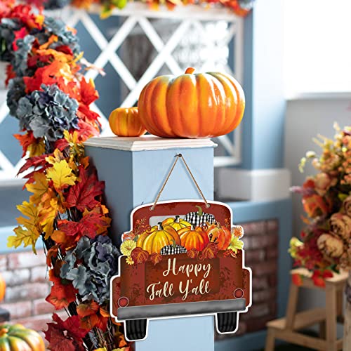 Pumpkin Truck Fall Decorations Sign for Home Front Door - Variations Available