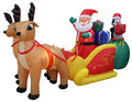 13 Ft Jumbo Lighted Christmas Inflatable Santa Claus and Penguin Scene