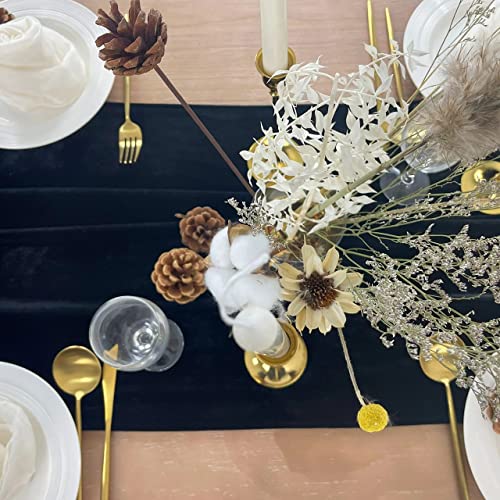 Black Velvet Table Runner 5 Pack 20x120 Inch Wedding Reception Decor