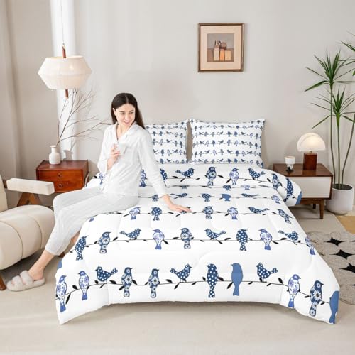 Kids Bedding Set Full - Multi 6 Piece Boho Floral Animal Print Comforter