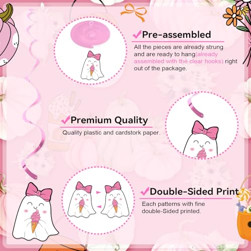 Halloween Ghost & Bows Hanging Decorations - Party Swirls & Ornaments
