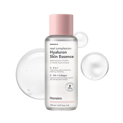 Hanskin Hyaluron Skin Essence Toner – Korean Hydrating Toner for Glass Skin | Hyaluronic Acid & Collagen | Lightweight Moisturizing Astringent for Dry, Sensitive & Dull Skin | K-Beauty (5.07 fl oz)