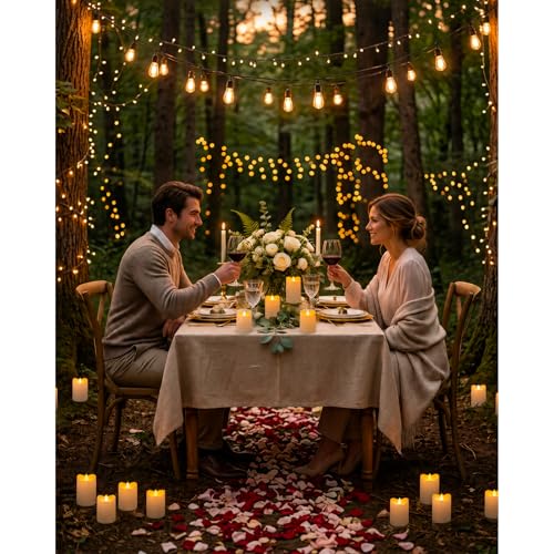 Rechargeable Flameless Votive Candles with Remote & Timer - 12 Pack