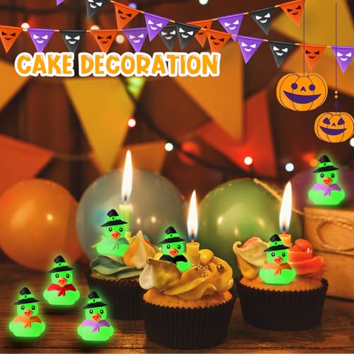 100 Pcs Glow in Dark Halloween Duck Mini Figurines Small Luminous Ducks for Garden & Party Decor - Variation of THIS listing