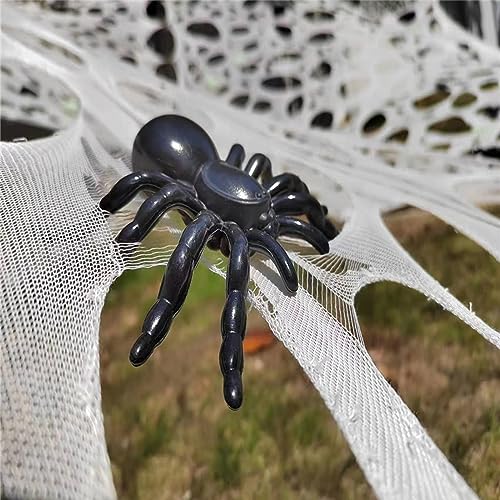 Giant Spider Web Netting 4lb Halloween Decoration 1900 sqft - Outdoor Use, CMKTA Variation