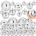 70 Pcs Disco Balls Set - 5 Sizes Hanging Mirror Ornaments for Party Wedding Christmas