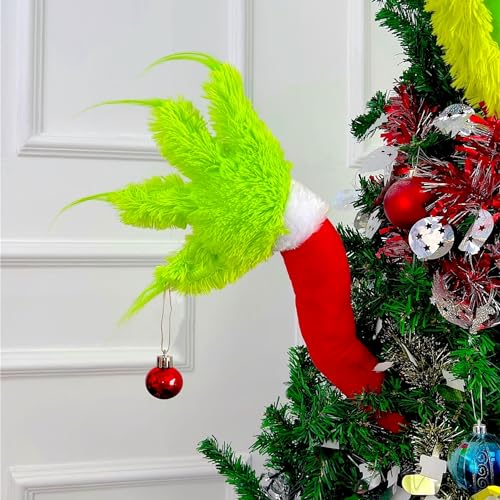 Christmas Elf Body Tree Decorations - 27.6x7.8 Inch with 2 Arms, Pose-able Elf Ornament