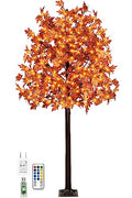 7FT 170 LED Lighted Maple Tree - Autumn Thanksgiving Decor with Remote - Variation of THIS listing