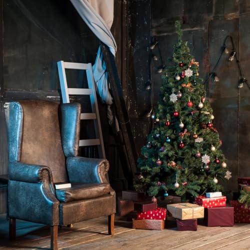 Green 4ft Artificial Spruce Christmas Tree with 450 Branch Tips, Top Star & 100 LED Lights