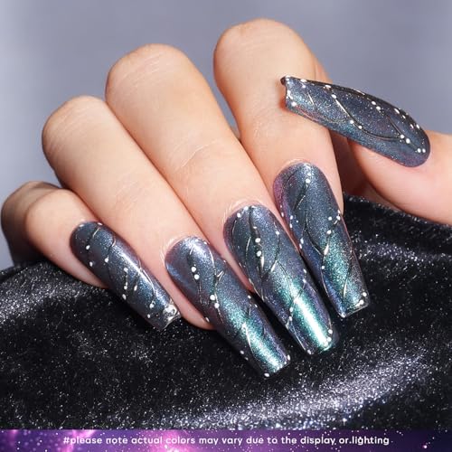 A1-Chameleon Holographic Nail Polish - Purple, 4 Color Set, Easy DIY Application