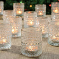 48 Pack Votive Candle Holders - Clear Glass Tea Light Centerpieces Variation of THIS Listing 48