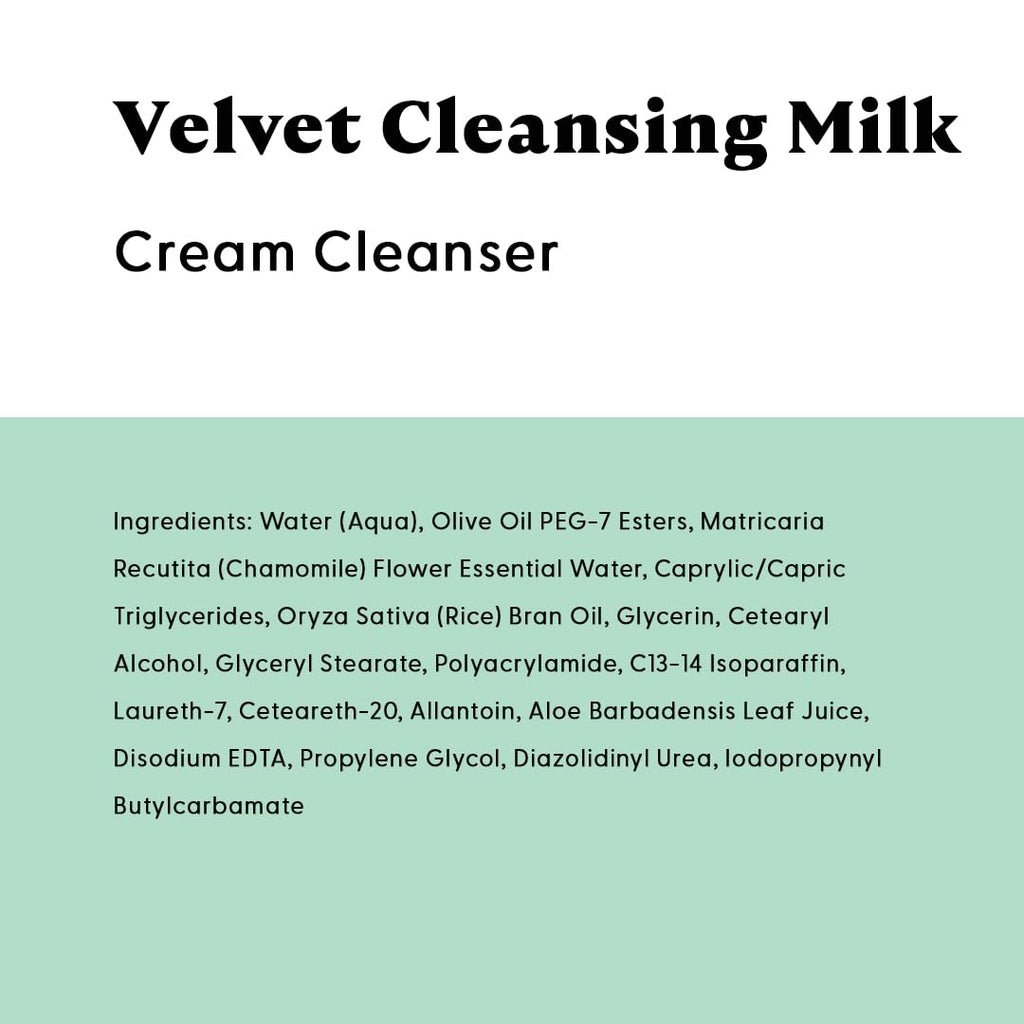 Stratia Velvet Cleansing Milk - Gentle Moisturizing Face Cleanser with Chamomile & Aloe Vera | 4 Fl Oz