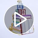 Children's Books Glass Ornament - Handcrafted Christmas Tree Decoration