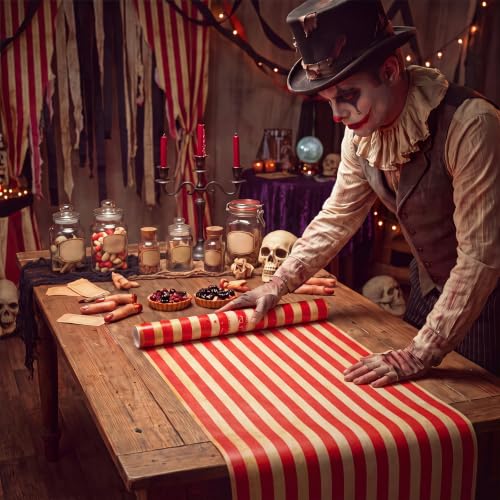 Creepy Carnival Table Runner Roll - 25 Feet Long x 16 Inches Wide - Creepy Circus Variation