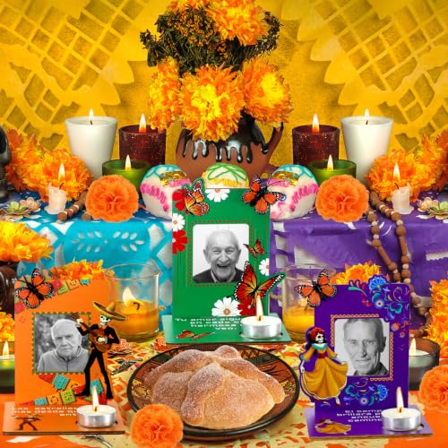 Dia De Los Muertos Altar Decorations Picture Frames Set C - Day of the Dead Decor