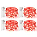 Fairy String Lights Battery Operated with Timer, 10FT, Red, 4 Pack