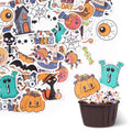 Edible Halloween Cake Decorations 66 Pcs Wafer Paper Cupcake Toppers