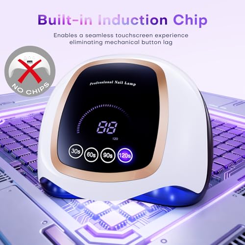 180W LED Nail Dryer with Touch Screen and 42 Beads - Fast Gel Polish Curing
