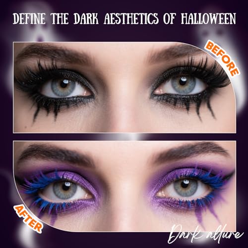 Pink Purple Gradient False Eyelash Clusters 12mm for Eye Makeup & Cosplay - 128 PCS