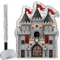 Medieval Castle Piñata with Blindfold and Bat - Knight Theme Party Accessory