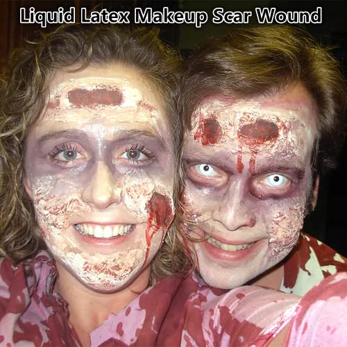 Liquid Latex SFX Makeup 1 oz Clear White for Special Effects Halloween Zombie