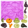 Purple Fall Pumpkin Silicone Mold for Cake Decoration & Candy, 15 Cavities