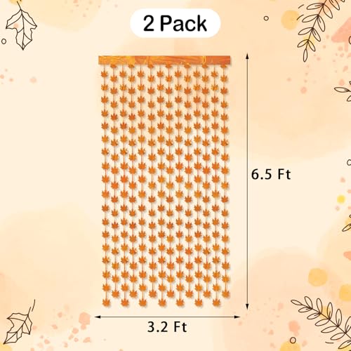 Autumn Maple Foil Fringe Curtain - Fall Party Backdrop & Decor