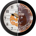 Halloween Pumpkin LED Wall Clock - 12.5 Inch Analog Night Light Decor - Battery Operated, Easy Read for Bedroom & Living Room - Pumpkin Style