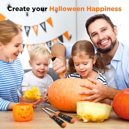Halloween Pumpkin Carving Kit 11PCS with Stencils - Festive Pumpkin Tools Set
