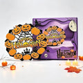 Halloween Door Sign - Acrylic Welcome Sign with Pumpkin & Spider - Outdoor Indoor Porch Decor