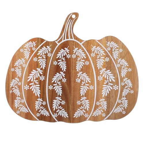 Pumpkin Shaped Acacia Wood Cutting & Serving Board - Autumn Decor
