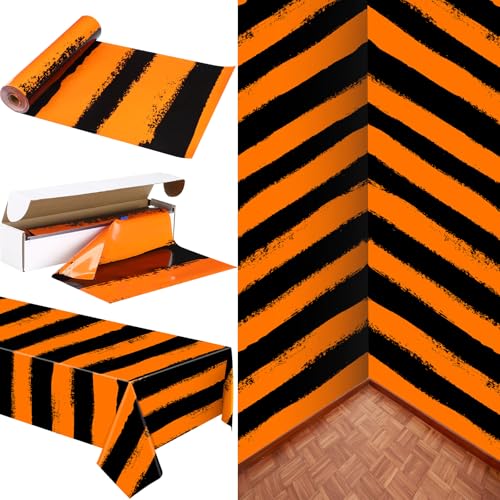Halloween Tablecloth Roll 54x100ft with Cutter Box - Creepy Carnival Design