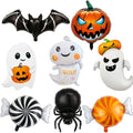 Halloween Foil Balloons Set - Ghost Pumpkin Spider Candy Balloons - Red Variation
