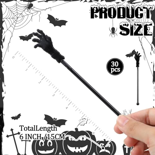 Halloween Zombie Hands Drink Stir Sticks - 30 Pcs Spooky Cocktail Swizzle Decor