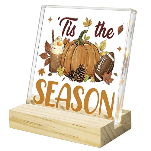 Fall Pumpkin Decor Wall Art Acrylic for Autumn Thanksgiving Office & Home