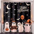 Halloween Ghost Shower Curtain with Hooks, 72 x 71 Inches - Boo Variation