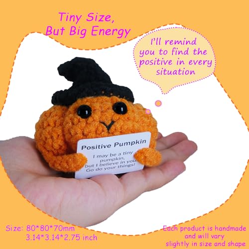 Halloween Positive Pumpkin Doll - Emotional Support Mini Decor for Women Men - Pumpkin Variation