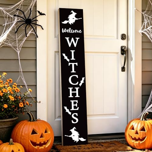 Halloween Porch Sign Outdoor Wooden Halloween Decorations 46.8 Inch
