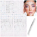 Self-Adhesive Face Gems Pearls for Makeup Halloween Rave Accessories 21 Laser Clear